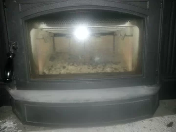 [Hearth.com] Paint burns off inside and above  glas
