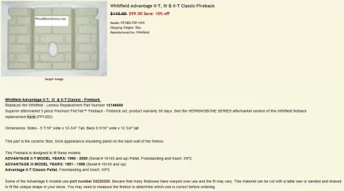 [Hearth.com] Whitfield Advantage IIT firebrick