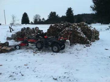 [Hearth.com] Snow and woodcutting
