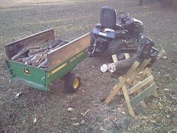 Anyone haul wood with a riding mower?