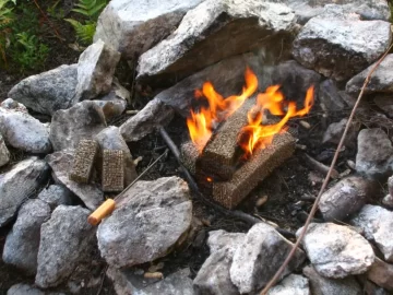 Repose Wood Pellet Fire Logs, the firewood alternative