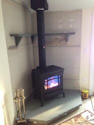 New stove and hearth install