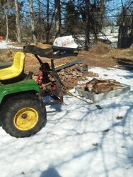 Re-purposed "sled" for hauling wood