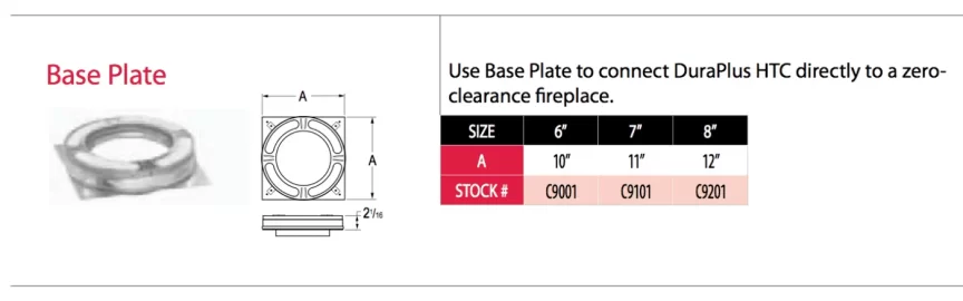 [Hearth.com] ZC fireplace adaptor plate question