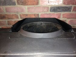 8'' DVL Oval-to-Round Adapter - 8DVL-ORAD installation on a Vermont castings defiant