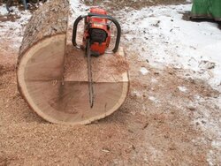Cutting Large rounds along the grain