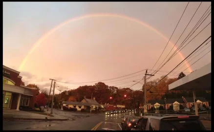 [Hearth.com] I was working on my holz hausen today and looked up and there were a few rainbows...awesome pic