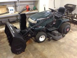 My new used garden tractor with attachments