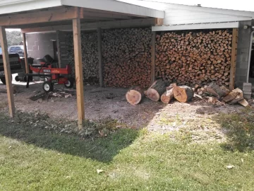 [Hearth.com] Carport woodshed.