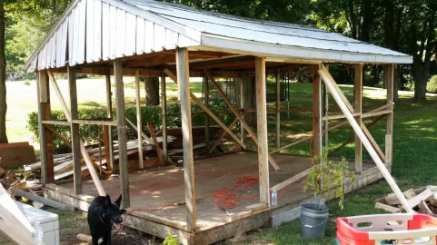 [Hearth.com] Converted wood shed progress