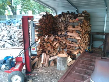 [Hearth.com] My new woodshed installed last week.