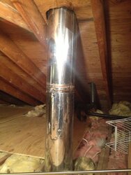 Venting pellet stove to existing single wall chimney pipe