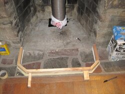 New Insert, Old Fireplace, raising the floor