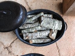 Coals for grilling