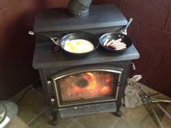 Cooking on the wood stove