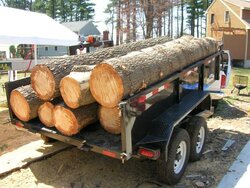 Winching logs