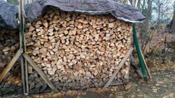 Stacking Wood On Ground