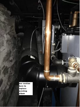 [Hearth.com] Black Stove Pipe Cleanout Tee with Crimp in Middle Section