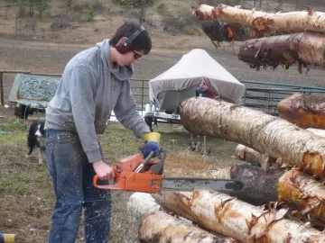 [Hearth.com] Logging truck load delivered yesterday