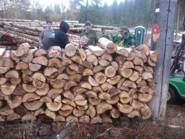 [Hearth.com] Logging truck load delivered yesterday