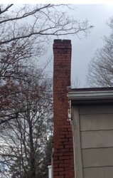 1949, one brick thick, wobbly chimney