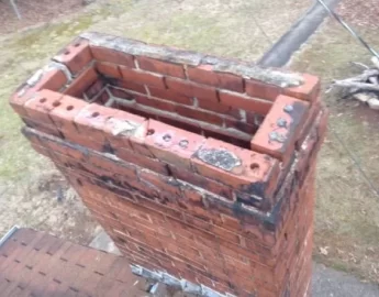 [Hearth.com] 1949, one brick thick, wobbly chimney