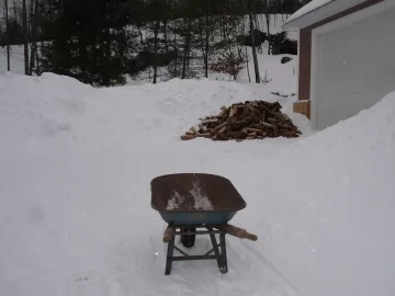 [Hearth.com] Getting really hard to get new wood into the garage