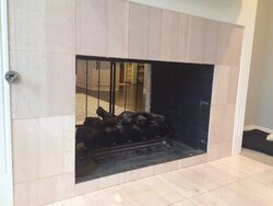 Glass To Close Off Double Sided Fireplace
