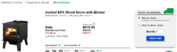 Wood Stove Heavily Discounted Alert