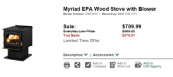 Wood Stove Heavily Discounted Alert