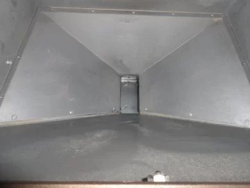 [Hearth.com] Fire behind the burn pot of a Harman Accentra FS...