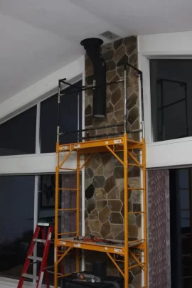 [Hearth.com] Cathedral ceiling install