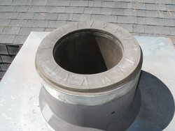 Factory Insulated Chimney Pipe on ZC Fireplace