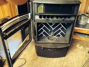 [Hearth.com] cooking spray inside the stove.