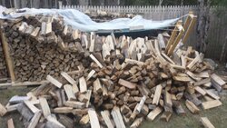 Unscheduled wood stacking.