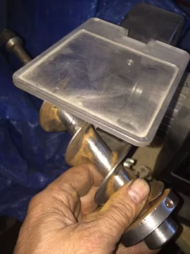 [Hearth.com] Pelpro Sticky and real rusty auger with dirty & torn auger bearings & frozen auger collar - fixed!