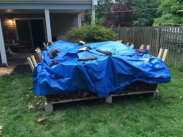 [Hearth.com] Stacked and covered, for now