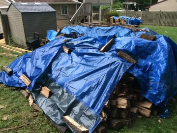 [Hearth.com] Stacked and covered, for now
