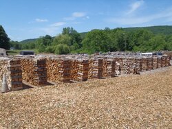 Panorama of wood stacks