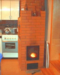 decorative indoor boiler for radiant heat
