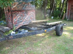 How to build a wood trailer out of an old boat trailer