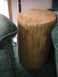 Making end tables out of logs :)