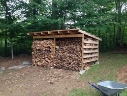 Pulled the trigger on firewood shed...