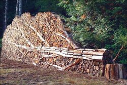 How to stack firewood for dramatic effect