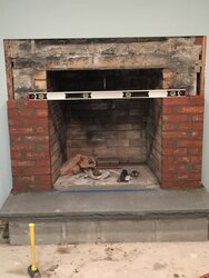 Fireplace facade brick cement?