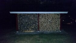 Shed is full for winter....4 cords....half and half