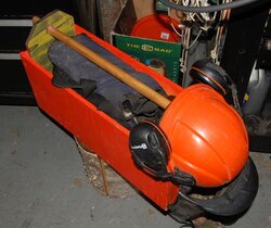 What do you use to carry your chainsaw tools in the woods?