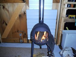 Propane tank wood stove