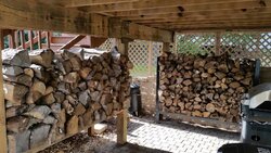 Wood Piled Against House
