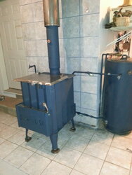 Wood stove water heat